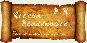 Mileva Mladenović vizit kartica